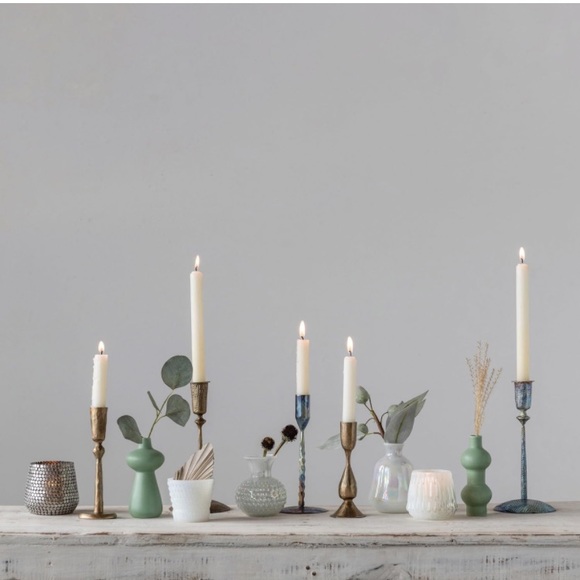 Creative Co-Op Hand-Forged Metal Taper, Antique Brass Finish Candle Holder - Picture 3 of 12